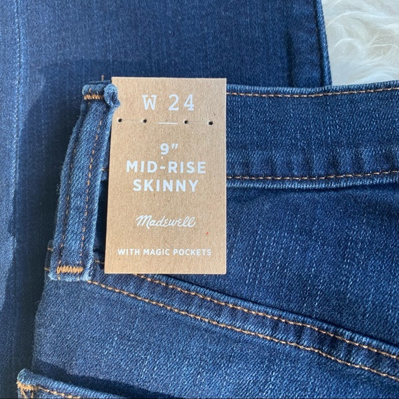 MADEWELL Magic Pocket 9" Mid-Rise Skinny Jeans Campton Wash size 24 NEW - Picture 10 of 14